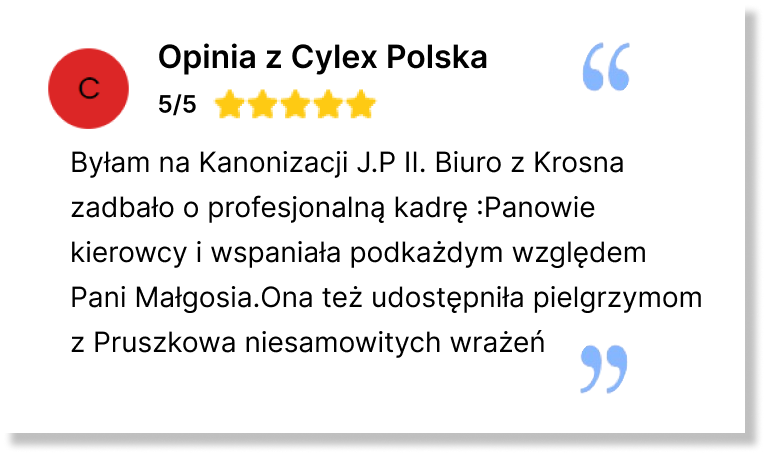 polecajacy komentarz osoby korzystajace z usługi firmy